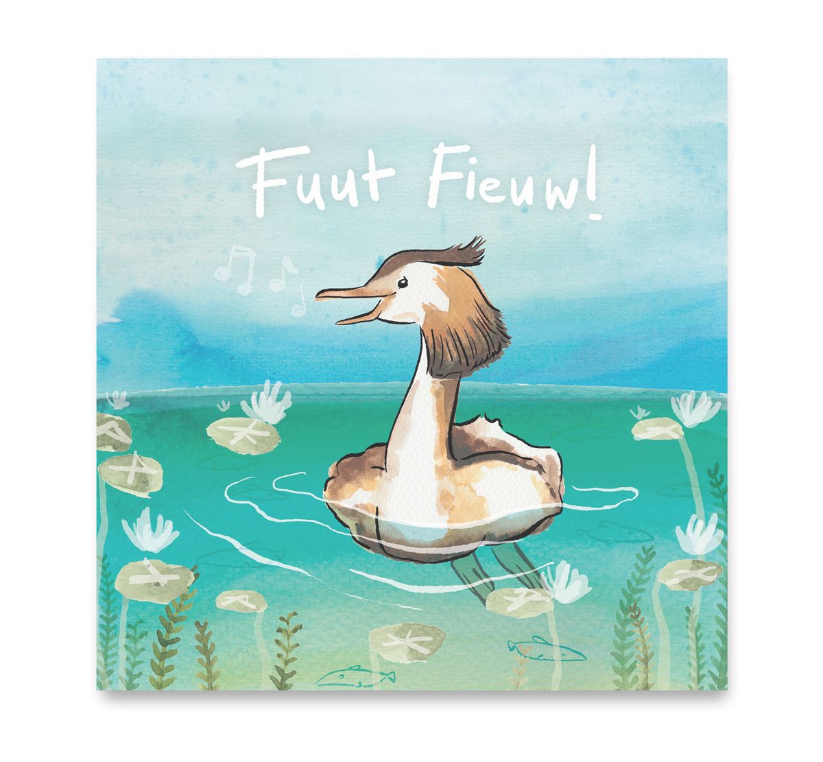 Handgemaakte wenskaart - Fuut fieuw - Mags Up Your Mind